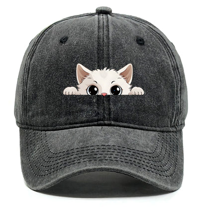 Cute Hiding Cat Print Snapback Baseball Cap