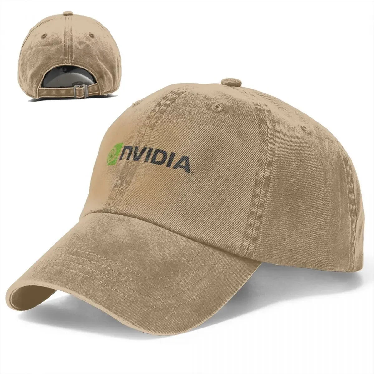 Vintage Nvidia Distressed Denim Snapback Baseball Cap