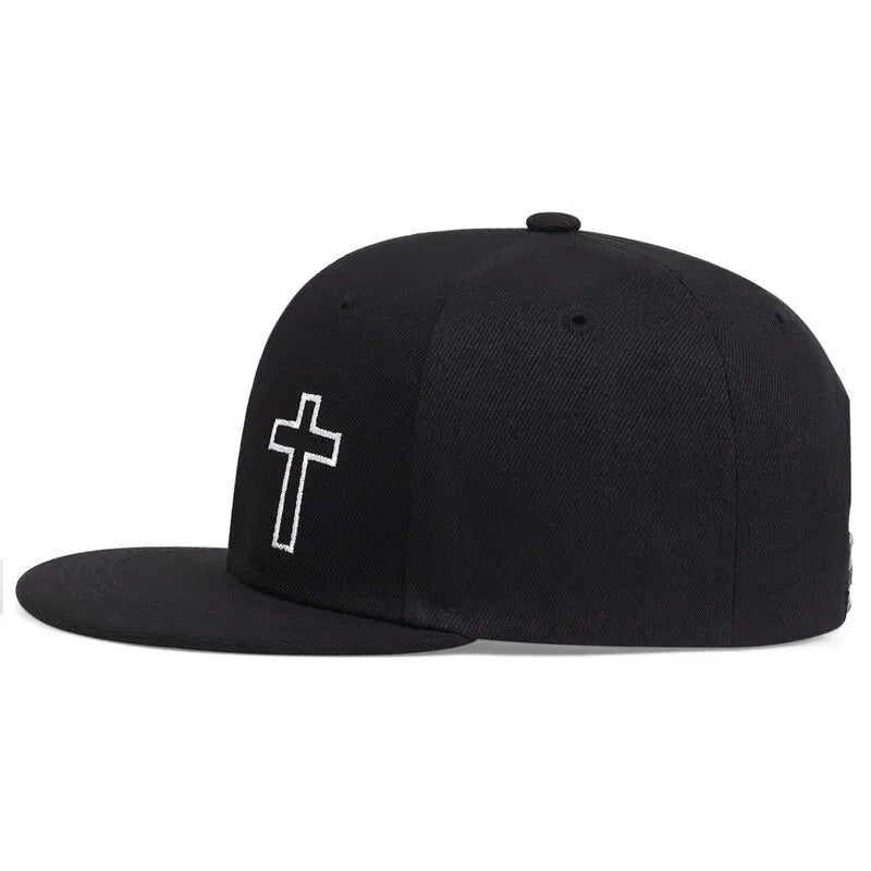 Unisex Cross Embroidery Hip-hop Hats