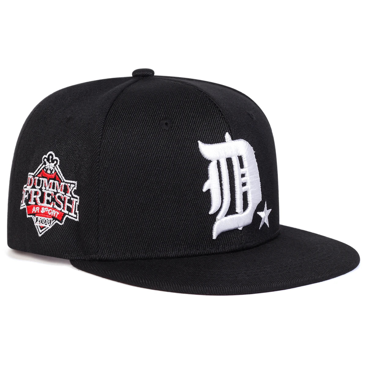 Dummy Fresh D Letter Embroidery Snapback Cap