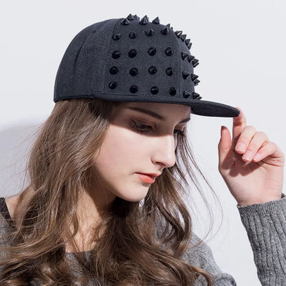 Punk Rivet Hip Hop Snapback Cap