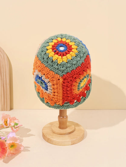 Warm Hollow Handmade Knit Bucket Hat
