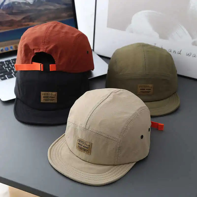 Japanese Style Short Brim Duckbill Snapback Cap
