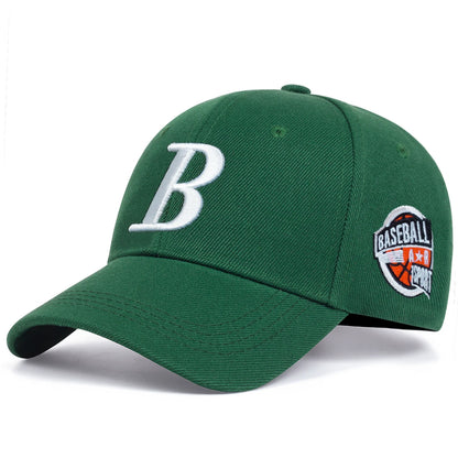 Unisex Letter B Embroidered Baseball Cap