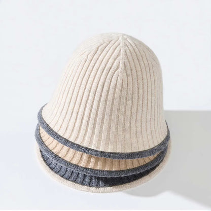 Knitted Wool Buckle Bucket Hat