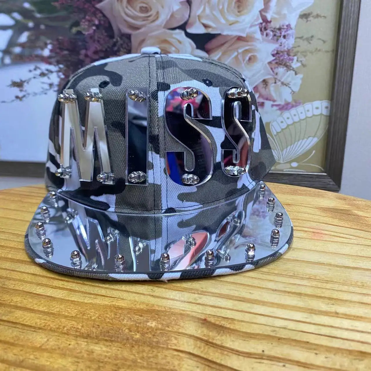 Unisex Heavy Letter Sequin Hip-Hop Cap