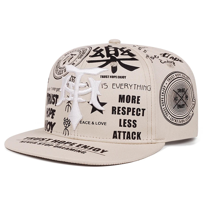 Le Dagger Graffiti Embroidery Snapback Cap