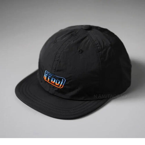 Retro Embroidered Flat Brim Trucker Hat