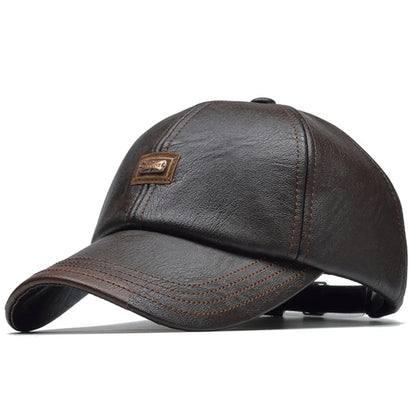 Leather Hip Hop Snapback Cap