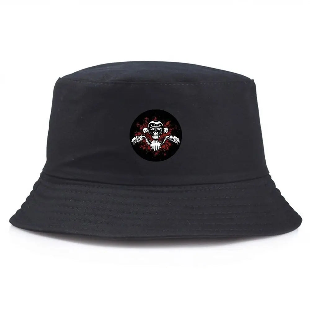 Unisex Skull Crossbones Graphic Bucket Hat