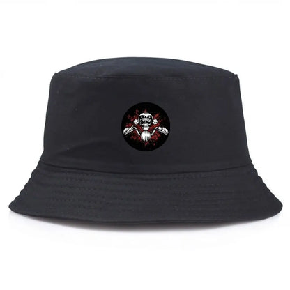 Unisex Skull Crossbones Graphic Bucket Hat