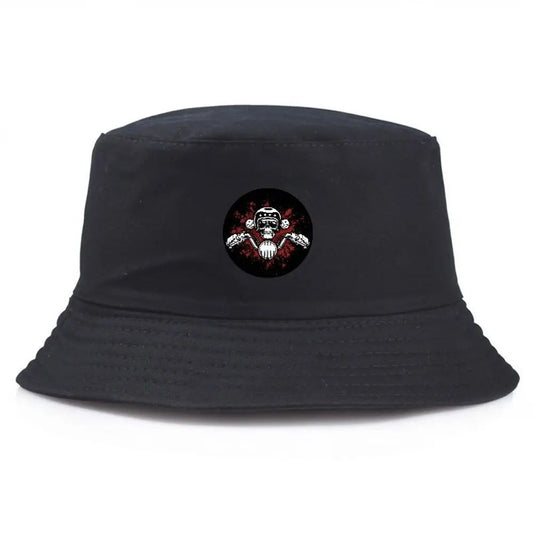 Unisex Skull Crossbones Graphic Bucket Hat