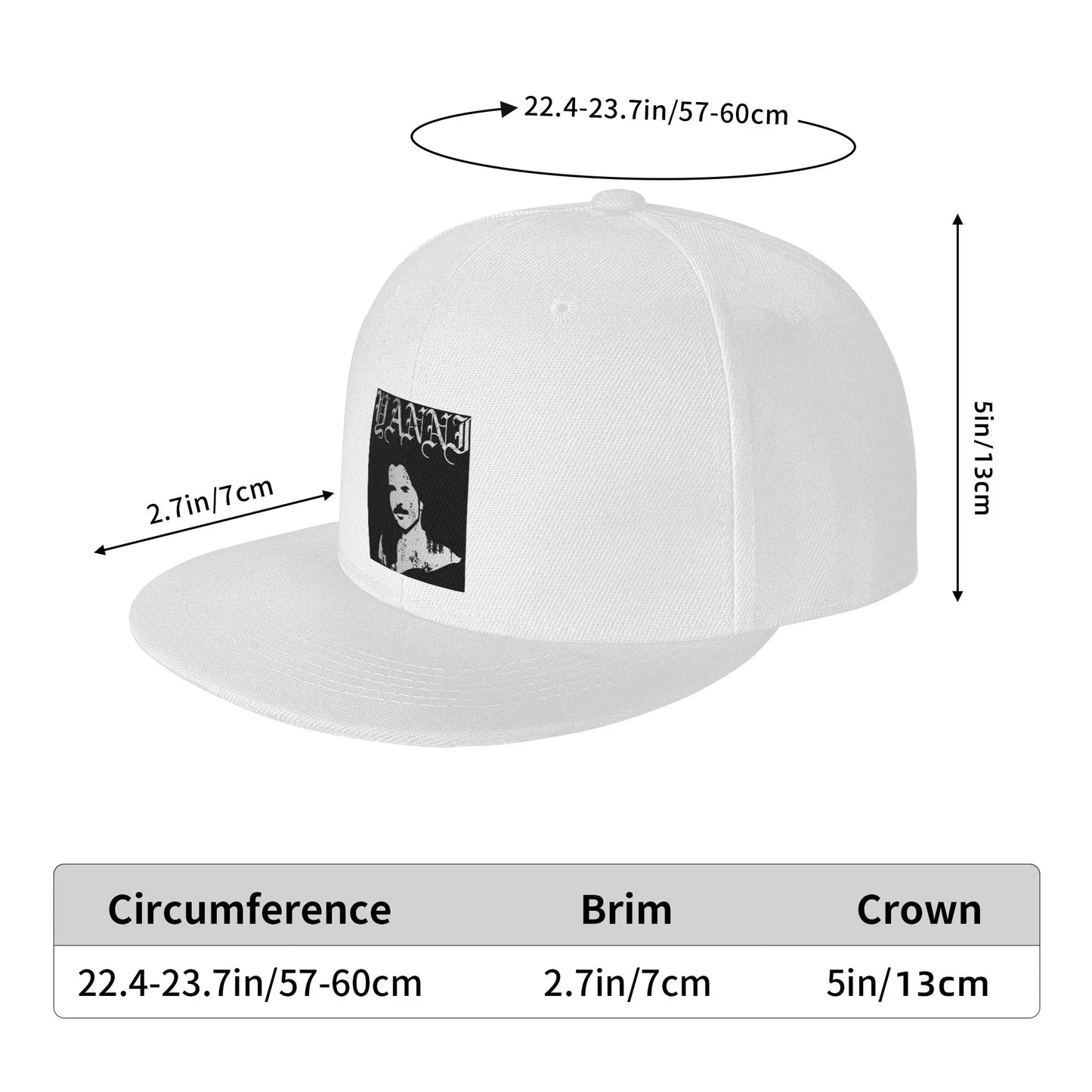 Yanni Black Metal Breathable Unisex Snapback Cap