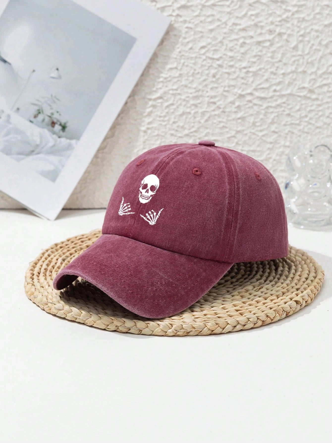 Skull Print Duckbill Baseball Cap