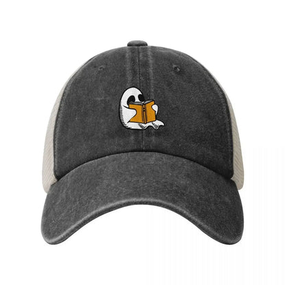 Booooks Halloween Ghost Cowboy Vintage Mesh Baseball Cap