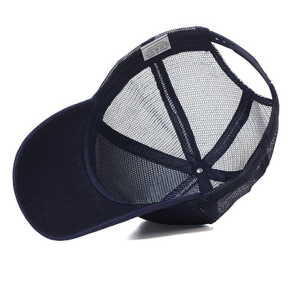Blessed Cross Geometric Pattern Mesh Baseball Cap