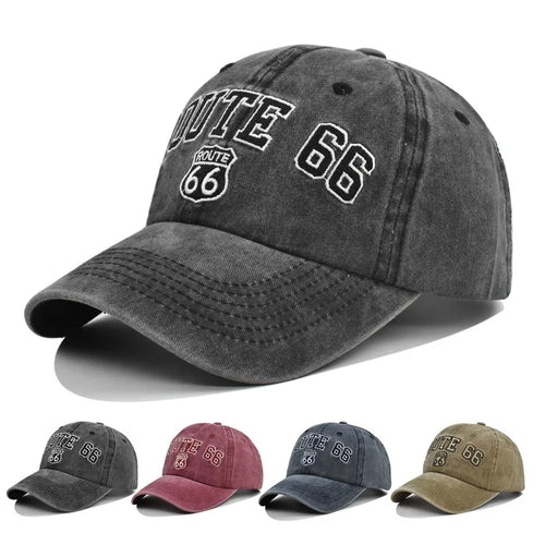 Route 66 Embroidered Baseball Cap