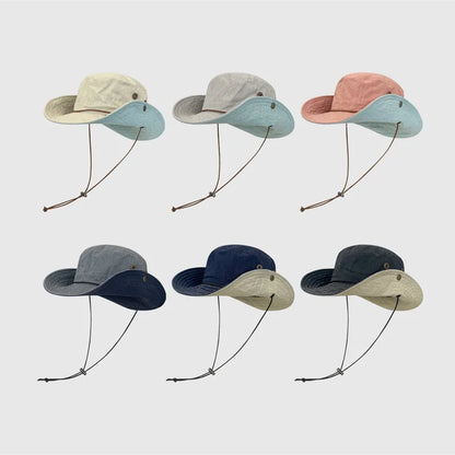 Unisex Solid Color Cotton Summer Bucket Hat