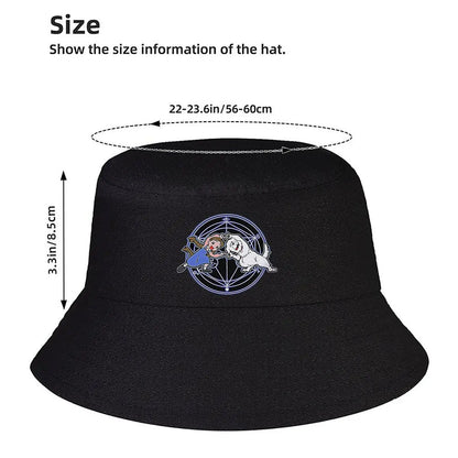 Whimsical Kid Pup Mystical Circle Graphic Bucket Hat