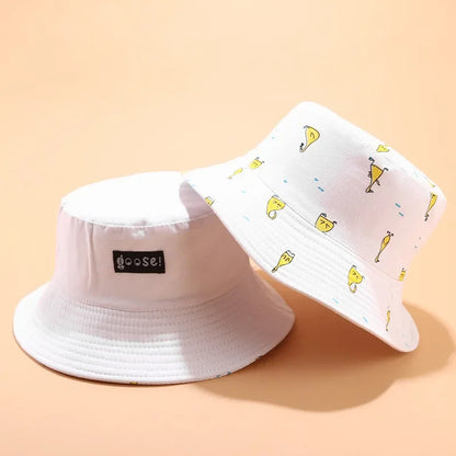 Double-Sided Wear Cotton Print Bucket Hat