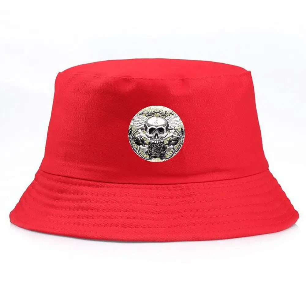 Skull & Rose Bucket Hat Unisex