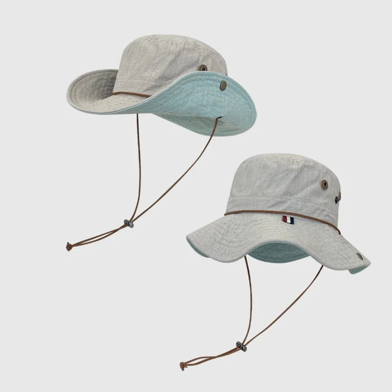Unisex Solid Color Cotton Summer Bucket Hat