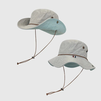 Unisex Solid Color Cotton Summer Bucket Hat