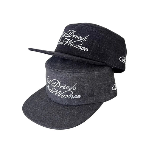 Unisex Korean Pop Letter Embroidery Snapback Cap