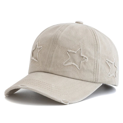 Women's Star Design Washed Cotton Dad Hat