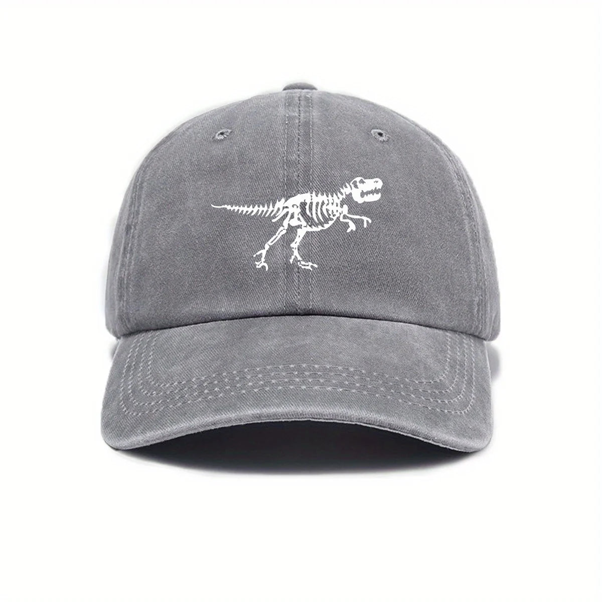 Dinosaur Skeleton Print Casual Street Baseball Cap