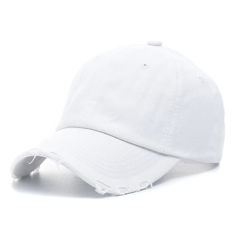 Washed Cotton High-Quality Denim Plain Unisex Baseball Cap