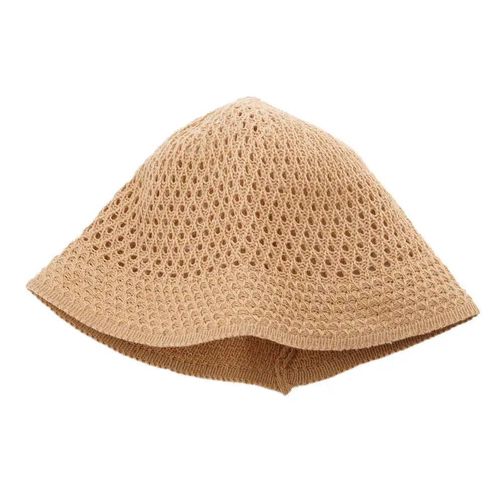 Summer Breathable Hollow Knitted Crochet Bucket Hat