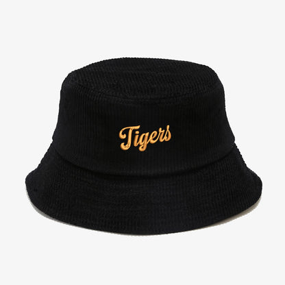 'A' Embroidered Corduroy Foldable Bucket Hat