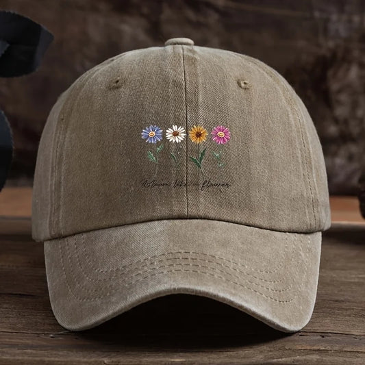 Unisex Floral Print Duckbill Baseball Cap