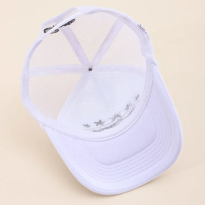 Unisex Five Star Embroidered Mesh Baseball Cap
