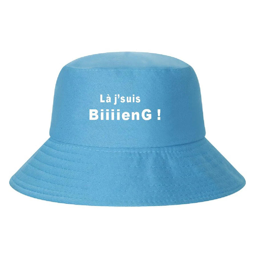 France Print Reversible Cotton Outdoor Fisherman Bucket Hat