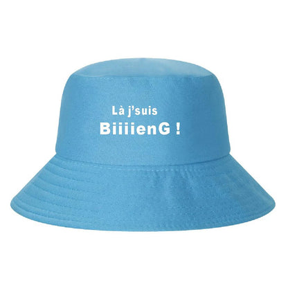 France Print Reversible Cotton Outdoor Fisherman Bucket Hat