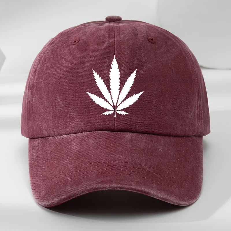 Maple Leaf Printed Retro Duckbill Baseball Hat