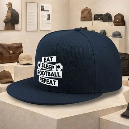 Eat Sleep Football Repeat Streetwear Snapback Cap