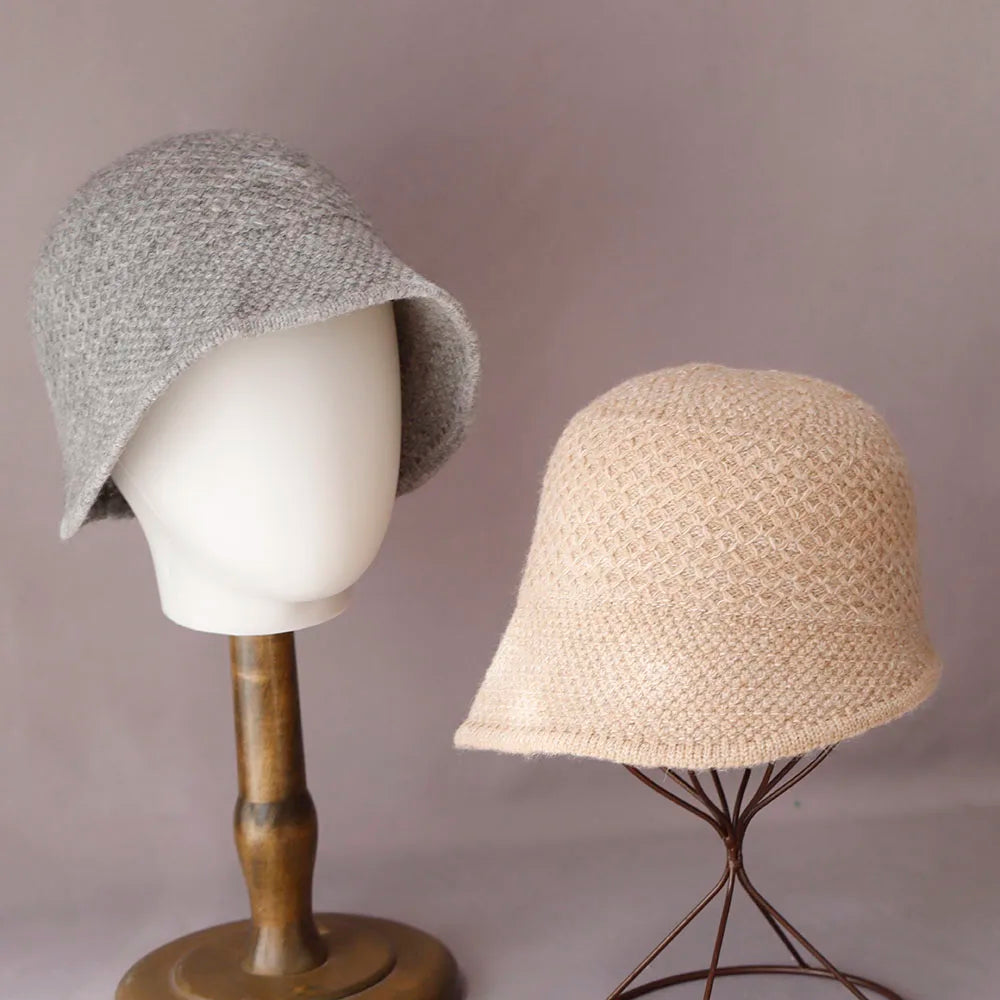 Y2K Wool Vintage Women’s Winter Bucket Hat