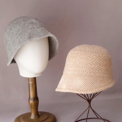 Y2K Wool Vintage Women’s Winter Bucket Hat