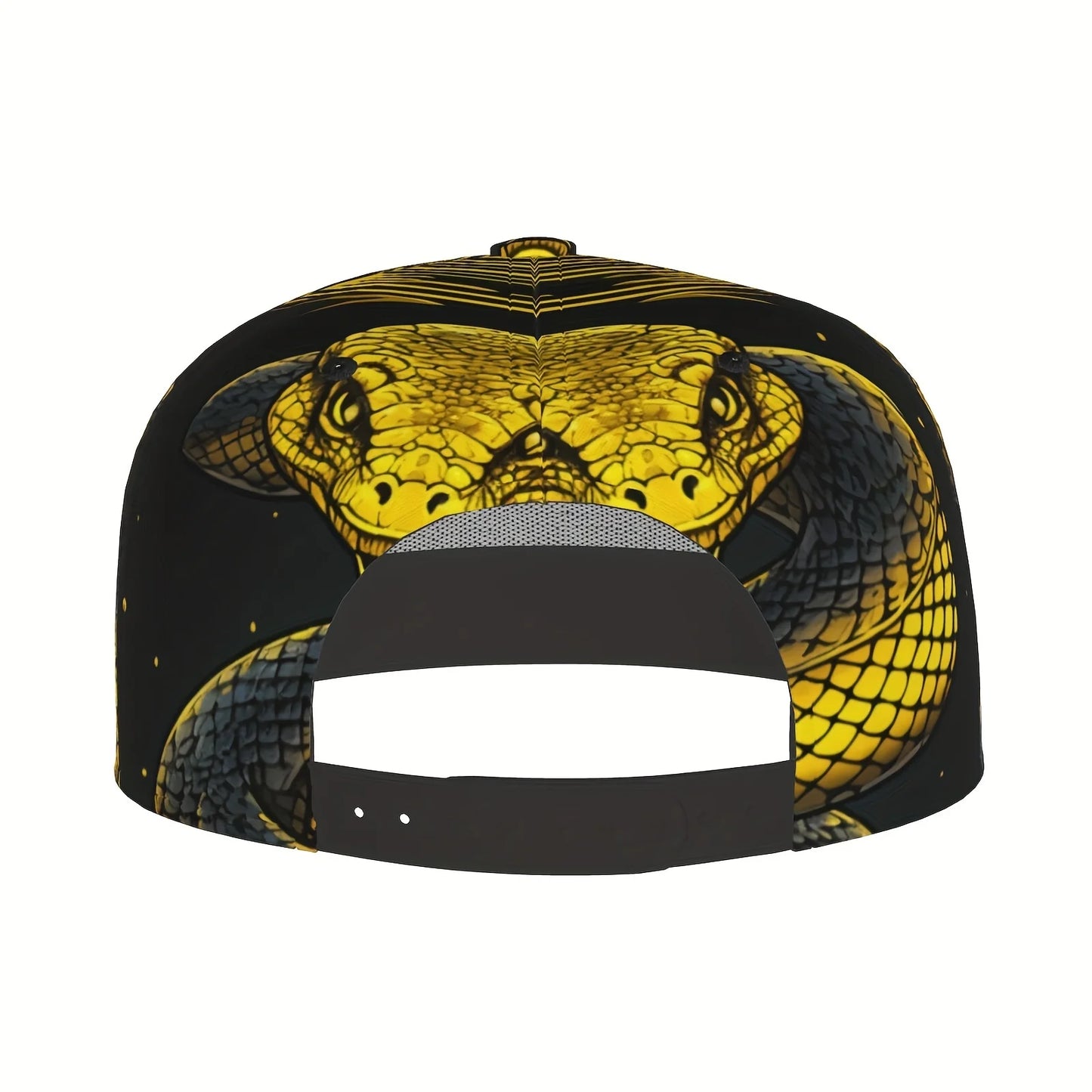 Retro Golden Snake Flat Brim Baseball Cap