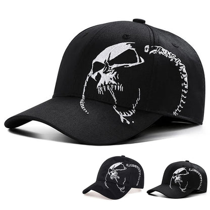 Unisex Side Skull Pattern Embroidery Baseball Caps