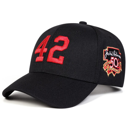 Unisex 42 Letter Embroidery Casual Outdoor Baseball Cap