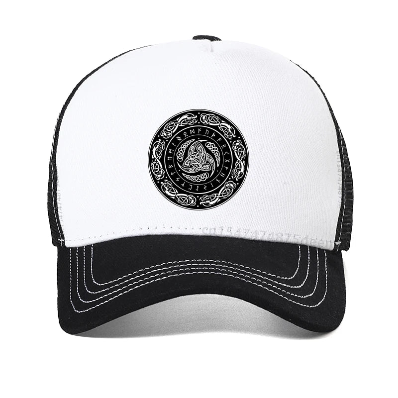 Vikings Ragnar Lothbrok Odin Horn Mesh Baseball Cap