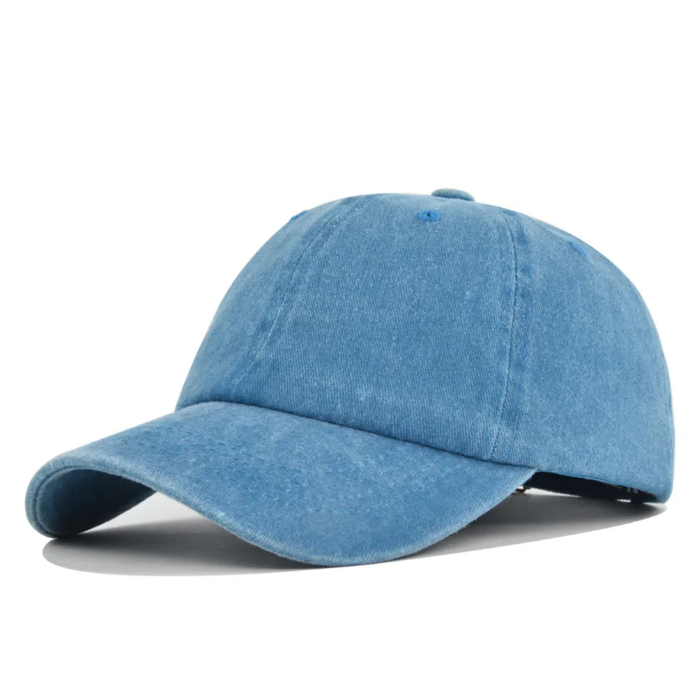 Kids Washed Pure Color Cowboy Baseball Cap