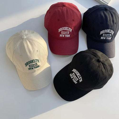 Unisex Letter Embroidered Cotton Baseball Cap