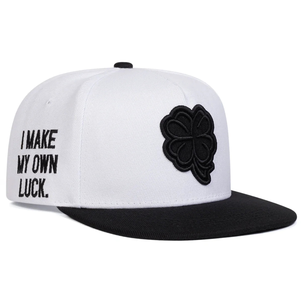 Unisex Four Leaf Clover Embroidery Hip Hop Snapback Cap
