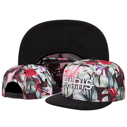 Paris Embroidered Flat Edge Baseball Cap