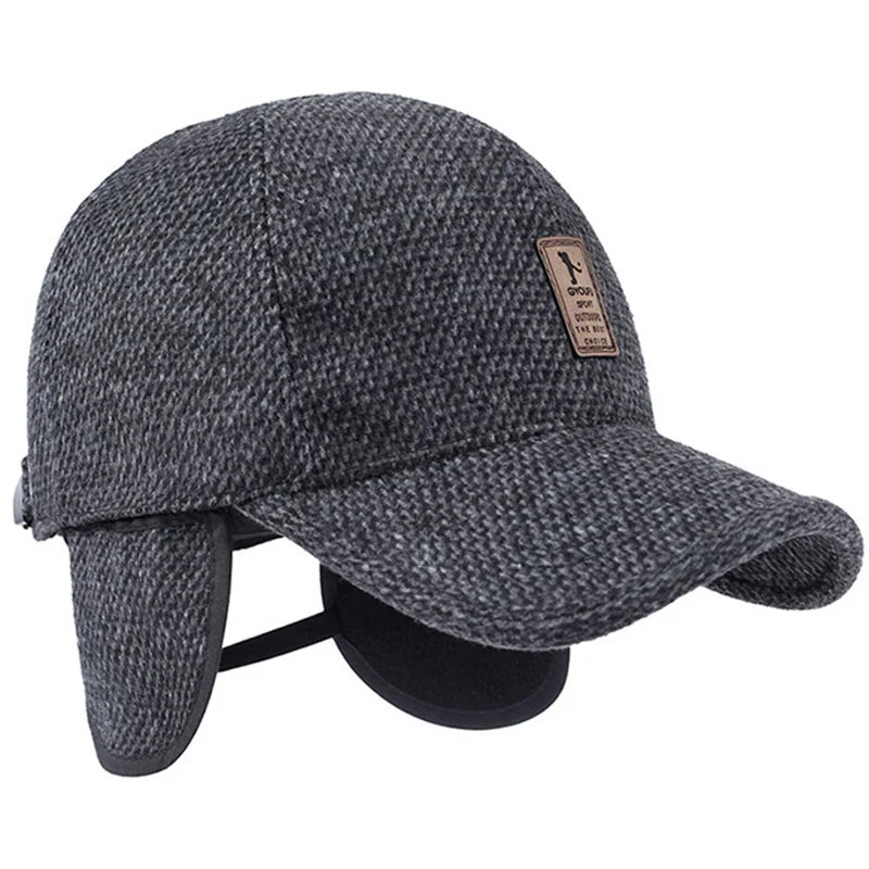 Winter Warm Earflap Hip Hop Baseball Cap